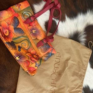 Anuschka hand painted leather purse